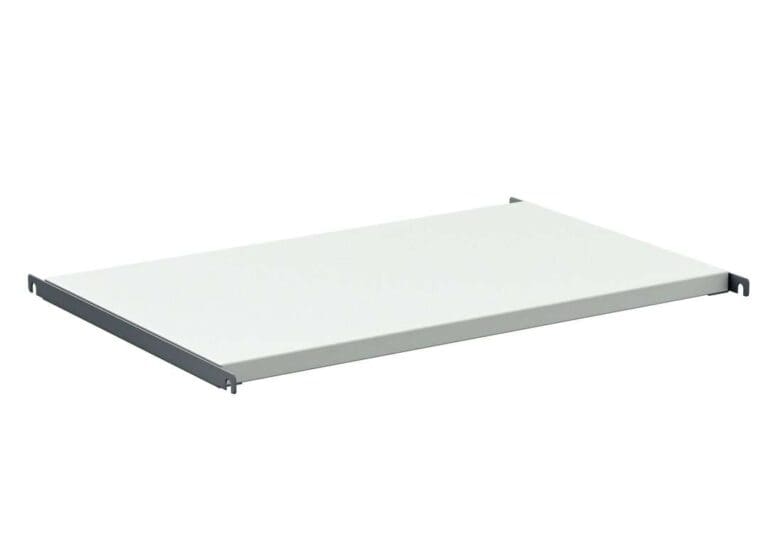 Valkoinen hylly, joka tunnetaan myös nimellä Lisätaso SAP-pöytään, valkoisella pohjalla.