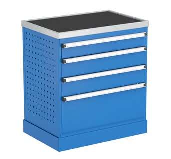 Sininen Laatikosto 71/79-7 työkalukaappi vetolaatikolla.