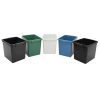 25 L plastic waste bins in different colours for waste sorting