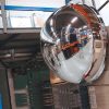 360° acrylic dome safety mirror installed in a warehouse