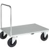 600 Series open-end platform trolley with MDF deck and 200 mm wheels, 500 kg