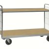 9000 Series ESD shelf trolley with two shelves and swivel castors