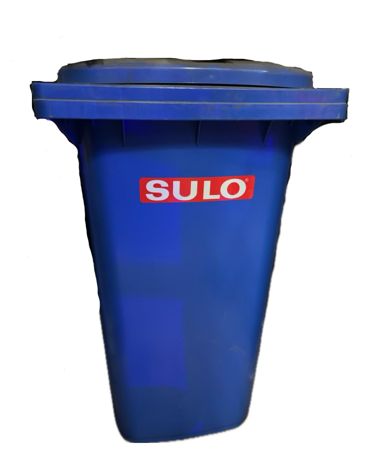 Sininen Jäteastia Sulo 240L roskakori.