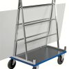 Heavy-duty A-frame board & panel trolley with blue base and double-sided support frame, 500 kg