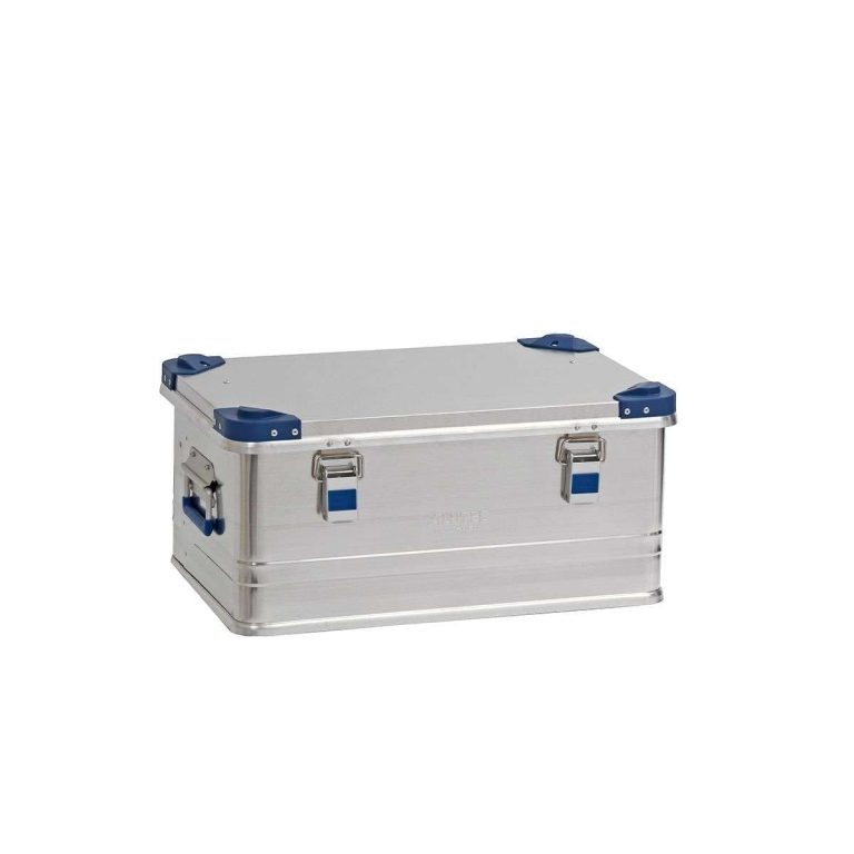 Aluminium box 48 L with reinforced lid, rubber gasket and stacking corners