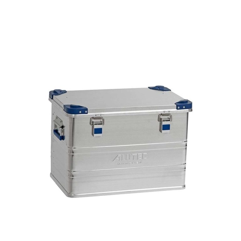Aluminium box 73 L with reinforced lid, rubber seal and stacking corners