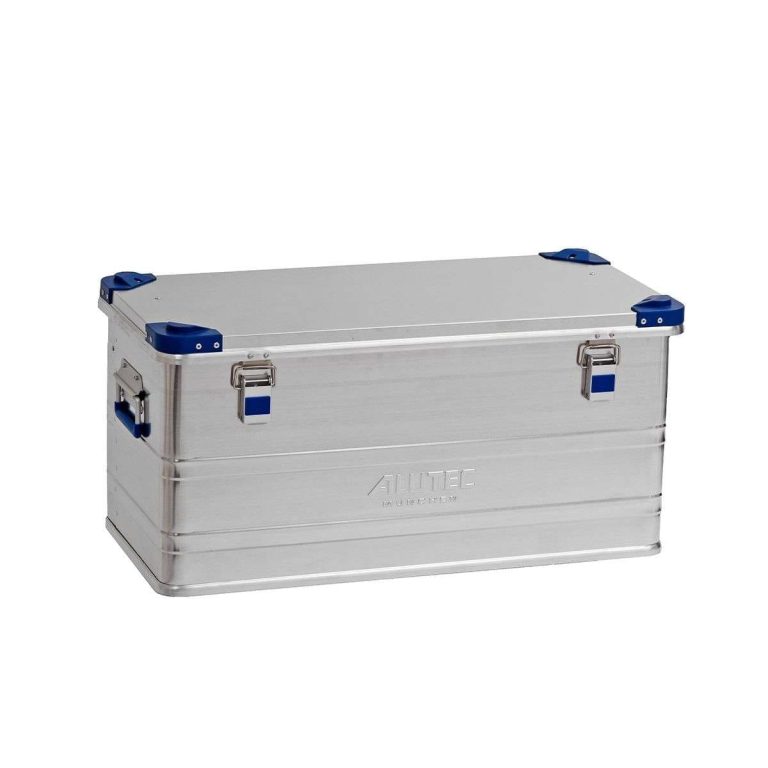 Aluminium box 92 L with EPDM‑sealed lid and stackable corners