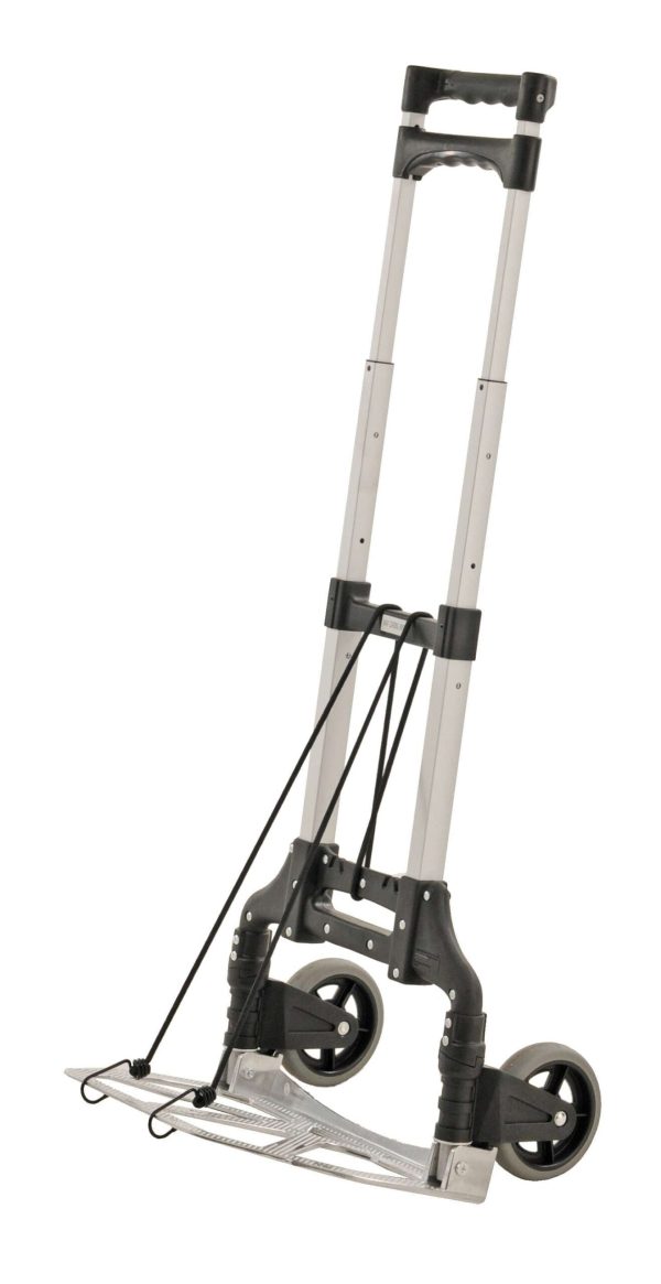Folding aluminium sack truck, 60 kg, 125 mm rubber wheels