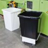 Avfallsbehållare 90 liter i plast med transportvagn för kontor och fastigheter