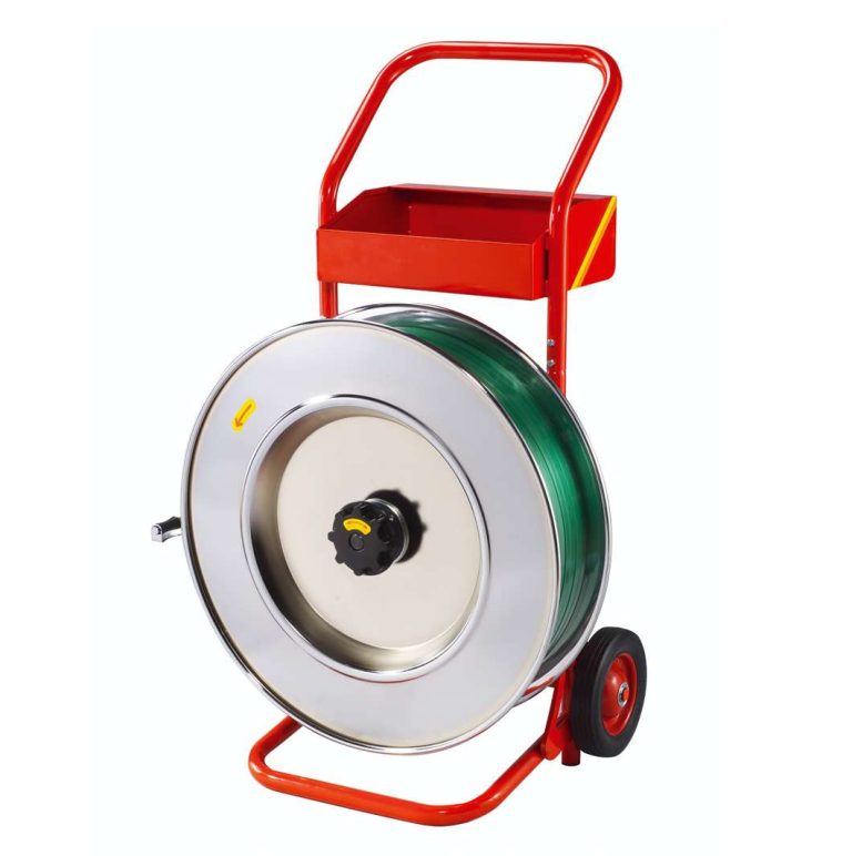 Bandvagn H-84 med förvaringslåda och stora hjul för stålband, PP- och PET-band (406 mm)