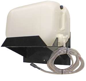 Wall bracket for a 25-litre gravity-fed forklift battery watering tank