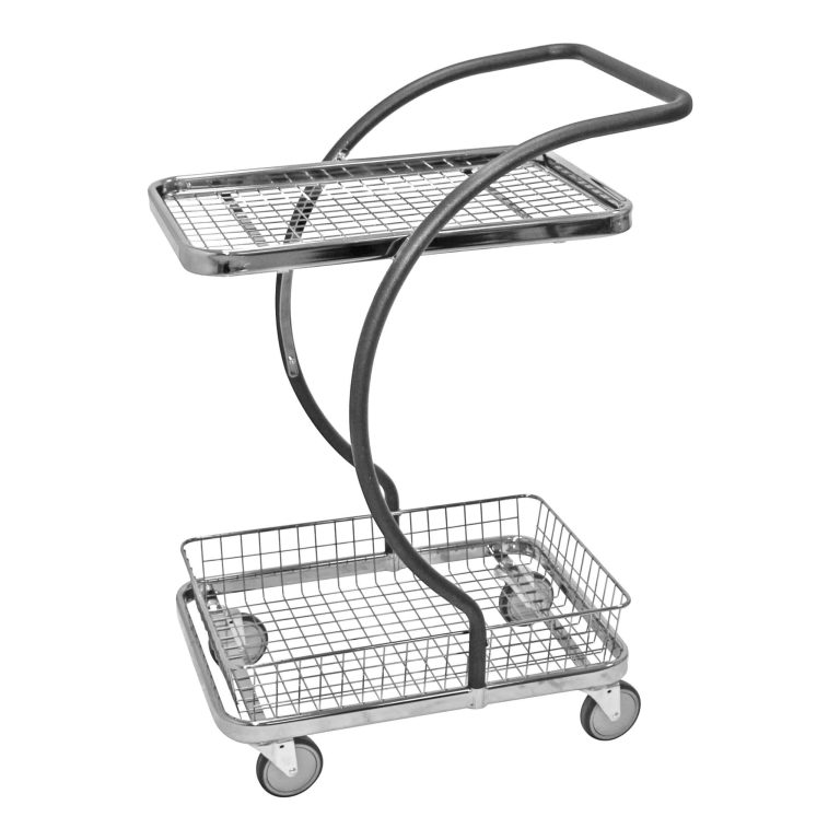 C-Line 96203 basket trolley with upper wire shelf and lower basket