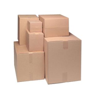 Cardboard boxes, postal boxes, postal tubes and kraft packing paper