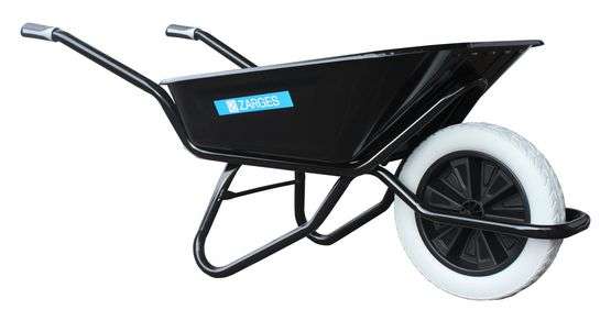 Clipso 100 litre heavy-duty wheelbarrow with puncture-proof wheel