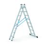 Combimaster aluminium combination ladder in double-sided stepladder position