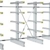 Dexion light-duty double-sided cantilever racking (4 uprights), galvanised – long goods storage