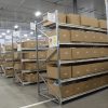 Dexion LS3 longspan shelving bays with cardboard boxes in a warehouse