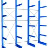 Dexion RU K60 heavy-duty single-sided cantilever racking bay with 4 uprights (blue RAL 5015)
