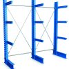 Blue Dexion RU K60 single-sided cantilever racking with three uprights and cantilever arms