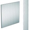 Dexion S90 perforated panel for small parts shelving, grey RAL 9002