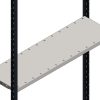 Dexion S90 shelf level shelf panel in grey RAL 9002 with divider slots