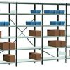 Dexion S90 4-bay small parts shelving with 6 steel shelf levels