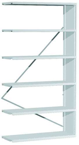 Dexion steel shelving add-on unit 300 x 1000 mm with solid end panel