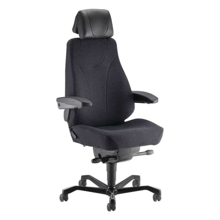 Director 24/7 control room chair with headrest, lumbar support and soft castors