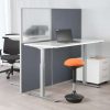 Dark grey Economy office partition screens with translucent acrylic windows