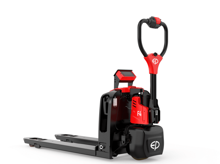 EP F4 1500 kg electric pallet truck with RAVAS scale for warehouse pallet weighing