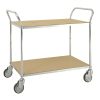 2-tier ESD table trolley with push handles at both ends