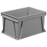 Solid grey Euro box 400 x 300 x 230 mm polypropylene storage container