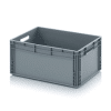 Grey solid Euro box made from PP plastic for storage and transport