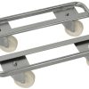 Electro-galvanised steel Euro container dolly with four swivel nylon castors