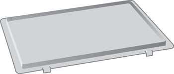 Grey 400 x 300 mm Euro container lid for Euro boxes
