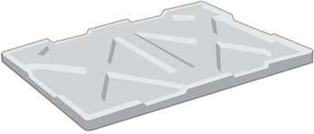 Grey Euro container lid 800 x 600 mm for compatible storage boxes