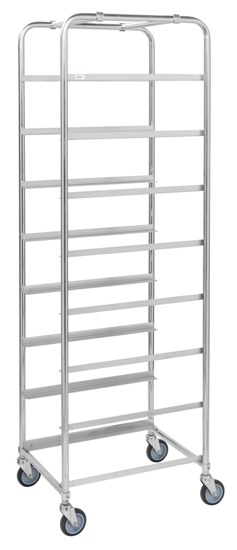 Euro container trolley for 8 600 x 400 mm Euro boxes with electro-galvanised frame