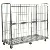 Extra large 4-sided roll container with removable half gate