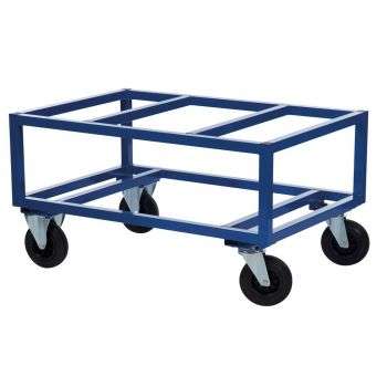 Blue fixed-height pallet trolley for 1200 x 1000 mm FIN pallets, 800 kg