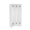 Handy Ewo light grey changing room locker fitted with steel legs