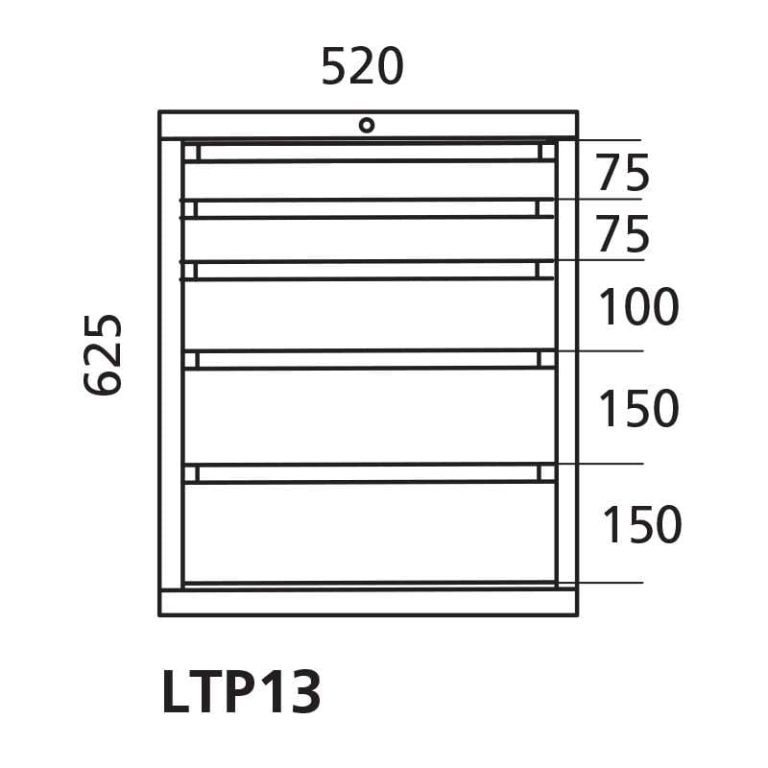 Drawer Unit 13 for Handy Industrial workbench with five drawers
