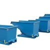 Blå HD-tippcontainer för tungt avfall i stål, 320–1340 liter