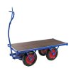 Kongamek heavy-duty platform trolley with 800 kg capacity and pneumatic wheels