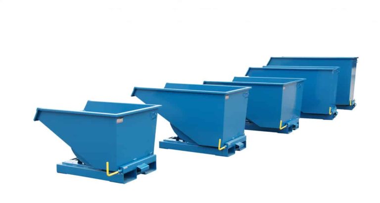 HD heavy-duty tipping skip for forklift waste handling