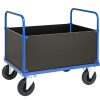 400 Series high-sided platform trolley 500 kg with laminate side panels and solid rubber castors