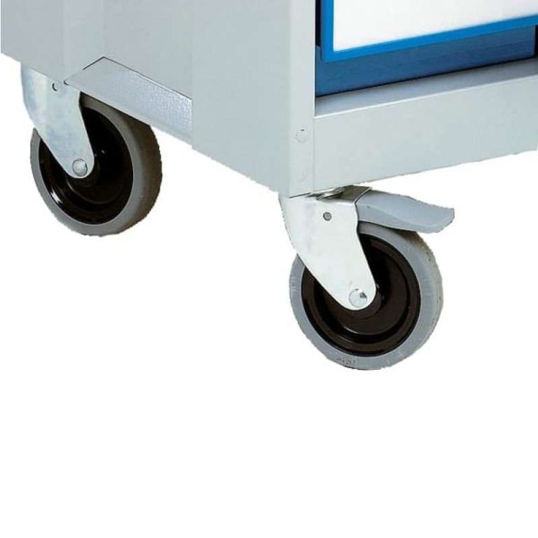 Hjulsats PS-LH monterad på stort Treston-lådställ för smådelar