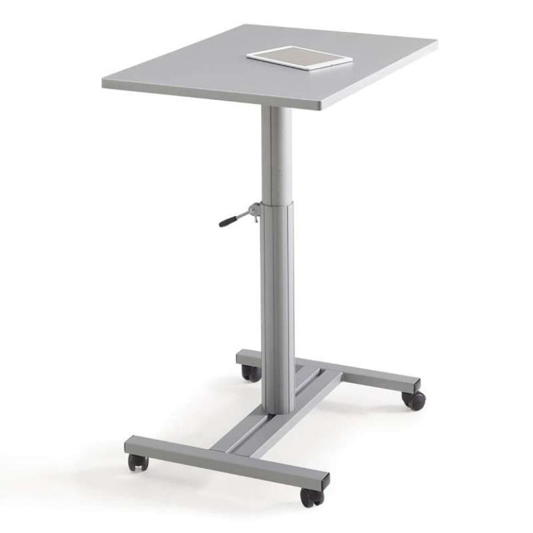 Höj- och sänkbart skrivbord på hjul med bordsskiva 600 x 800 mm