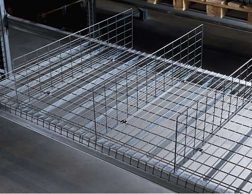 Hyllavdelare till gallerhylla i galvaniserad metall, 300 x 1050 mm