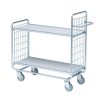 Hyllvagn 100-serien med 2 hyllplan, gallergavlar och 200 kg kapacitet
