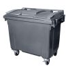Jäkki sopkärl 660 liter på fyra hjul med låsbara hjul, antracitgrå